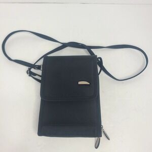Travelon‎ Croasbody Bag Travel Organizer Black Passport Shoulder Belt Hip Bag